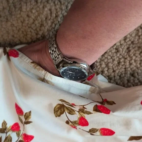 EUC Old Navy Strawberry Fields Puff-Sleeve Mini Dress Size Large - Picture 4 of 6